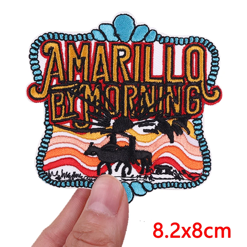 Parches bordados de vaquera occidental/Cowboy para ropa, chaquetas, parche de dibujos animados DIY, parches para planchar para ropa, pegatina para coser letras - imagen 5