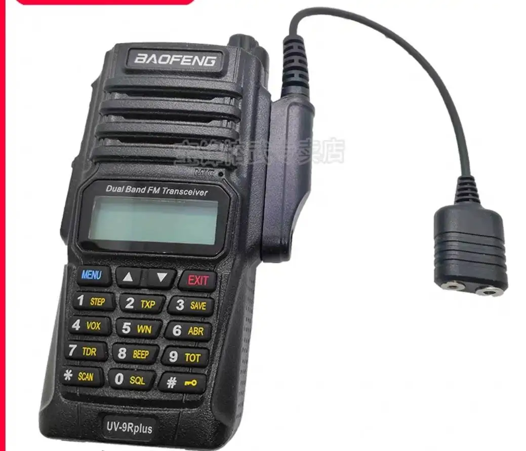 Baofeng-Adaptador de intercomunicador BF-A58 BF9700 UV9R para convertir a cable adaptador de enchufe kenwood de 2 pines, UV-XR - imagen 5