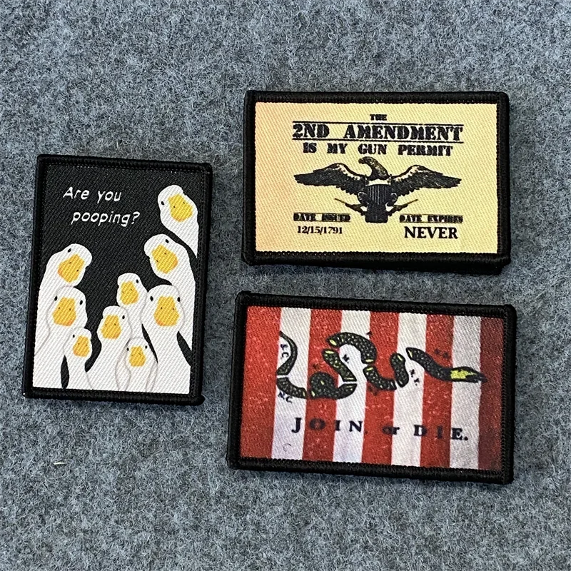 Pegatinas con estampado Animal Are You Pooping, parches tácticos, insignias de moral, apliques para ropa, parches de mochila de gancho y bucle - imagen 2