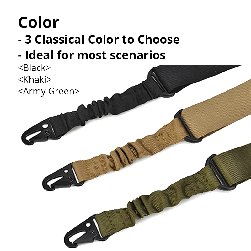 Cinturón táctico de nailon para Rifle, correa de hombro elástica de dos puntos, resistente, para caza al aire libre, accesorios deportivos - imagen 4