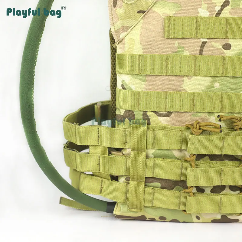 JPC chaleco bolsa de agua 1.5L revestimiento de botella de agua táctica chaleco al aire libre hebilla colgante interior bolsa de hidratación AVA94 - imagen 3