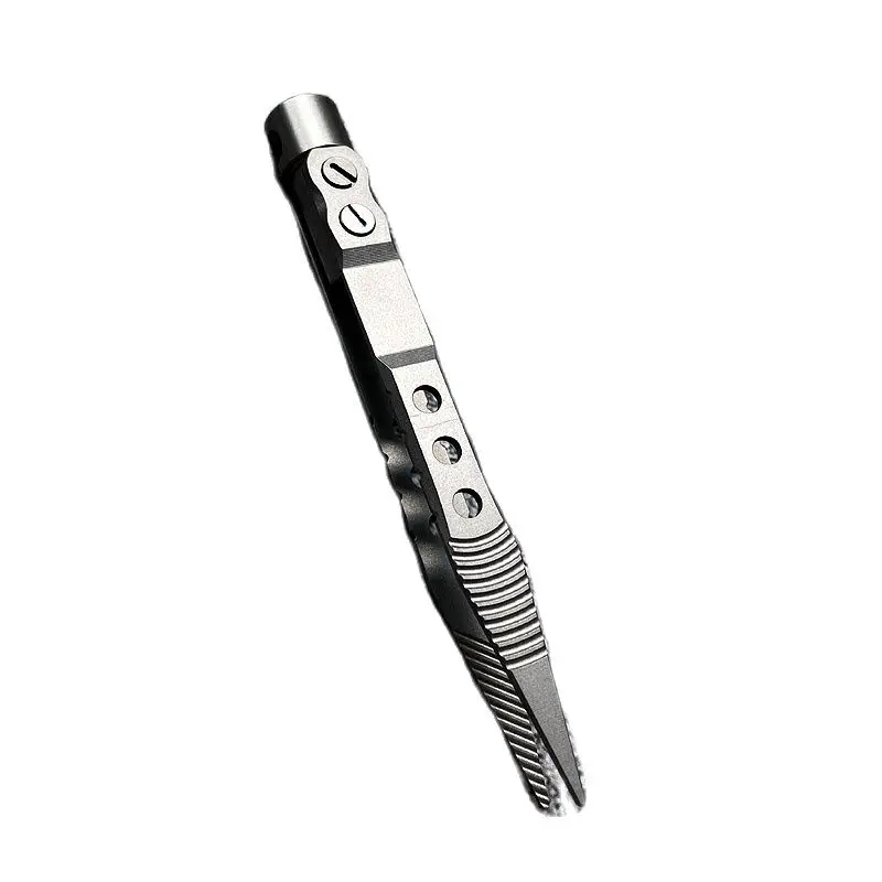 Pinzas de titanio CNC antimagnéticas, antiestáticas, sin oxidación, herramienta EDC para exteriores, Antibacterial, antialérgico - imagen 2