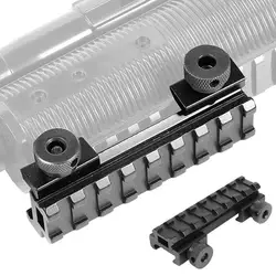 Soporte táctico para elevador de alcance de 8 ranuras, riel Picatinny de aleación de aluminio mecanizado CNC de 20mm a 20mm para pistolas Airsoft/accesorios Softair