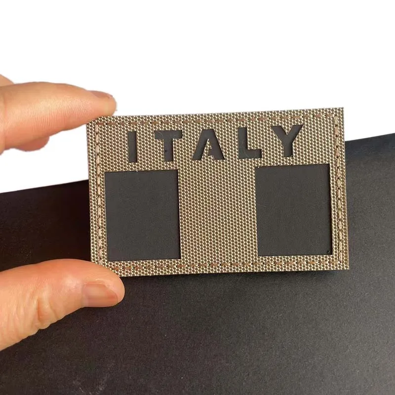 Parche reflectante infrarrojo IR con emblema de la bandera nacional de color caqui, pegatinas militares de España, Francia, Eslovaquia, insignia táctica, apliques para ropa - imagen 5