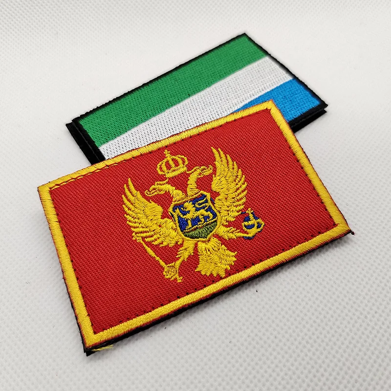 Insignia de mochila con sombrero de Nigeria, bordado de Sudan del Sur, parches de bucle de gancho, Bandera Nacional de Albania, apliques de pegatina de tela - imagen 4