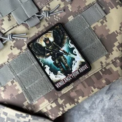 Insignia táctica adhesiva ángel guerrero alado con gancho