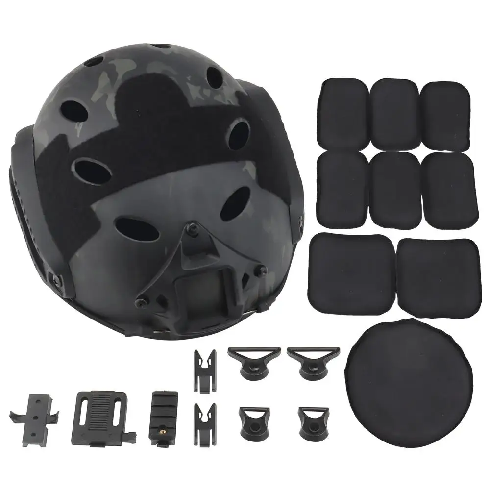Casco táctico rápido estilo PJ caza tiro CS juegos de guerra casco Airsoft deportes de ciclismo al aire libre equipo de protección de cabeza para saltar - imagen 2