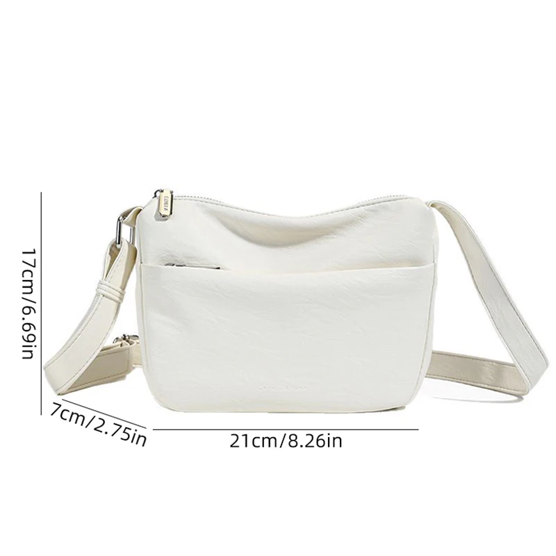 Bolso de hombro tipo bandolera para gimnasio de PU para mujer, correa ajustable, bolso de compras y ocio, bolso de viaje ligero de almacenamiento grande - imagen 3