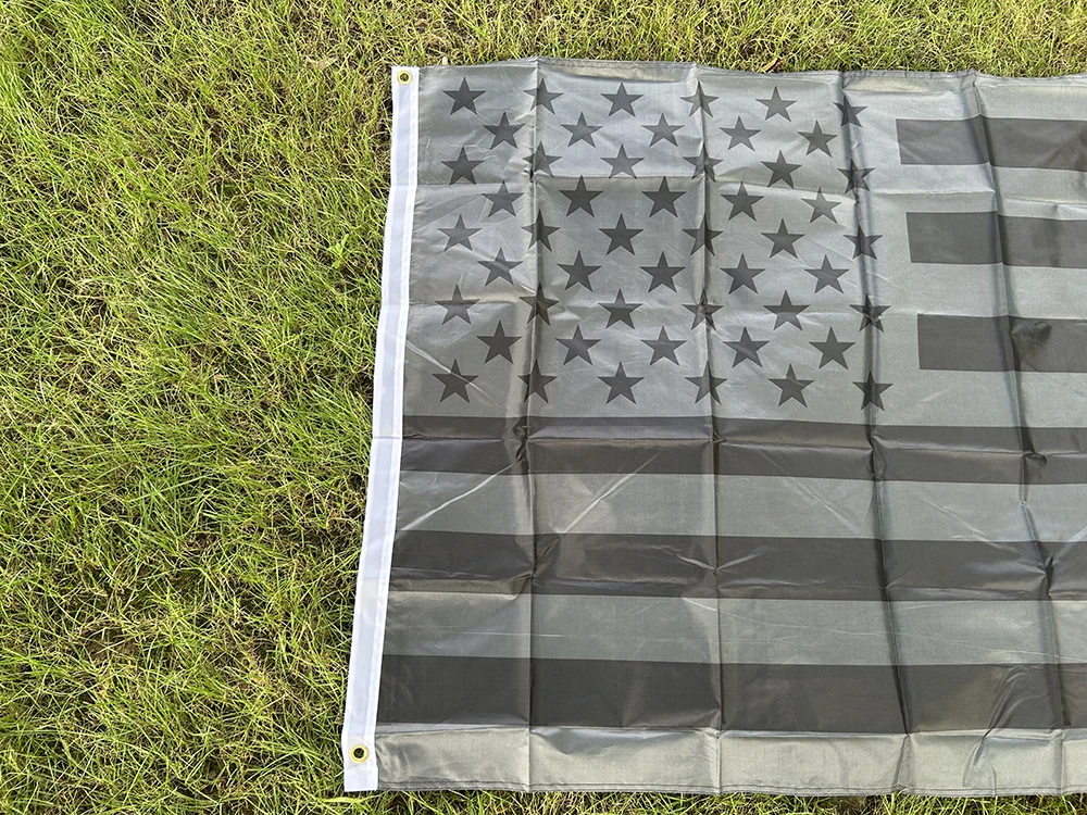 SKY FLAG Bandera americana negra 90x150 cm poliéster de alta calidad colgante Bandera americana totalmente negra EE. UU. para decoración - imagen 3