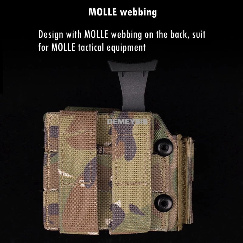 Pistolera táctica MOLLE, pistolera de tiro rápido para Glock, chaleco de caza militar al aire libre, cinturón de transporte - imagen 4