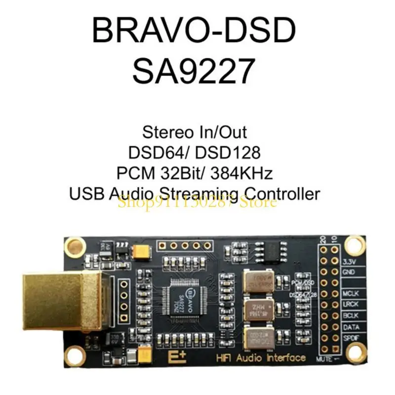 J1HC SA9227 HIFI USB Decoders DAC Tarjeta DAC Tarjeta expansión 24 bits 384kHz USB - imagen 5