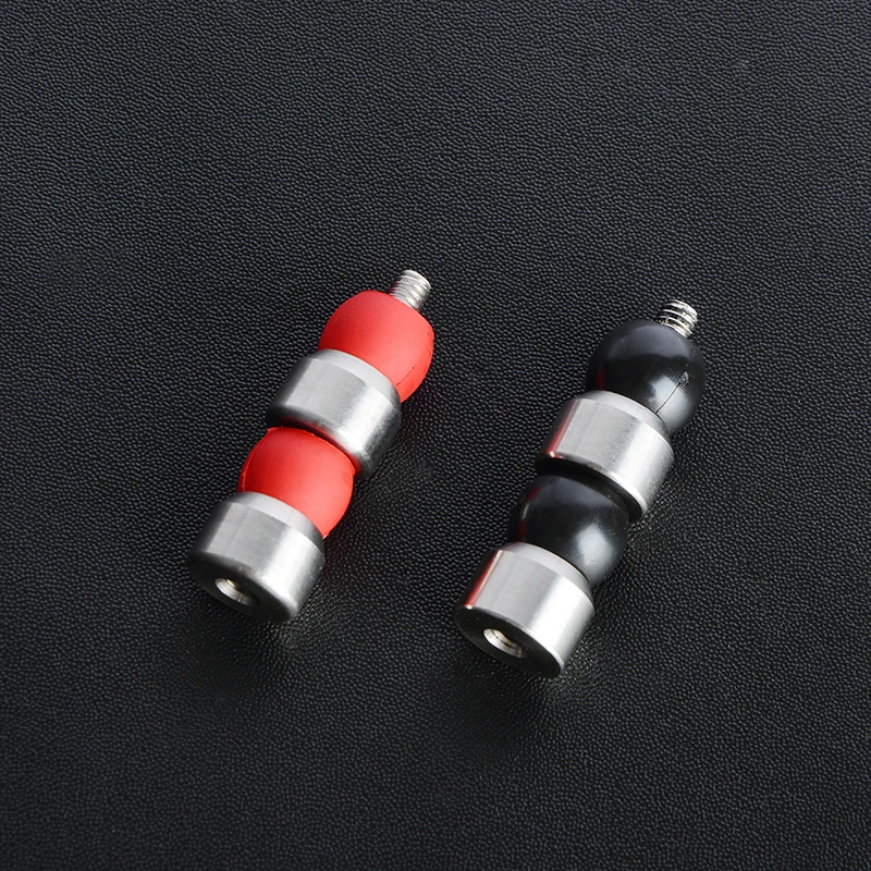 Estabilizador de vista de arco de Tiro con Arco recurvo, amortiguador de arco compuesto, bola estabilizadora de goma de Metal, amortiguación de cabeza de vista, 1 par - imagen 5