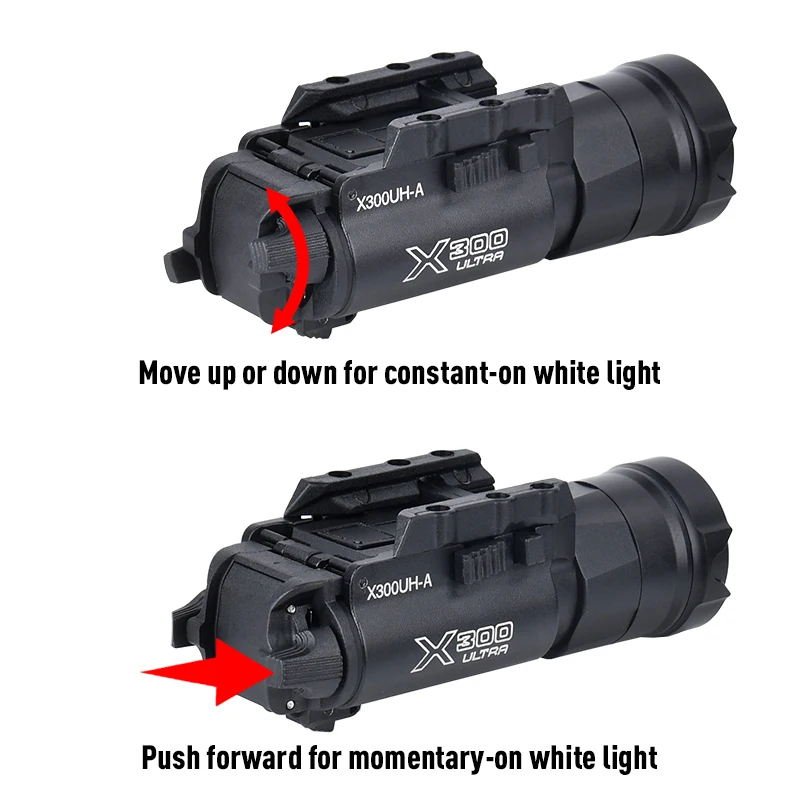 WADSN-X300UH-A táctico SF X300 Airsoft Scout Light, 800lm, alta potencia, pistola, linterna de caza - imagen 3
