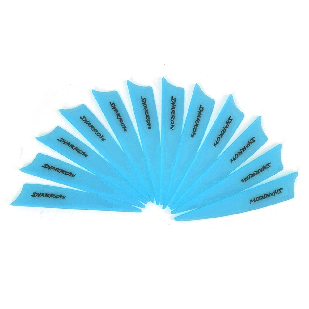 50 Uds pluma de flecha de goma 2/3/4 pulgadas paleta de flecha transparente Fletching flecha de carbono tiro con arco objetivo de caza - imagen 5