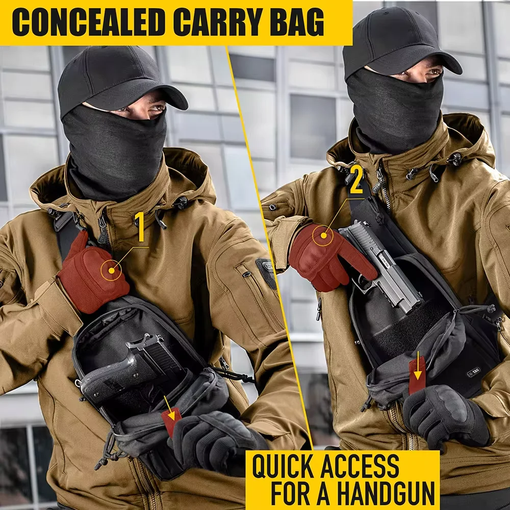 Bolsa pechera táctica multicapa con funda para pistola de caza - imagen 2