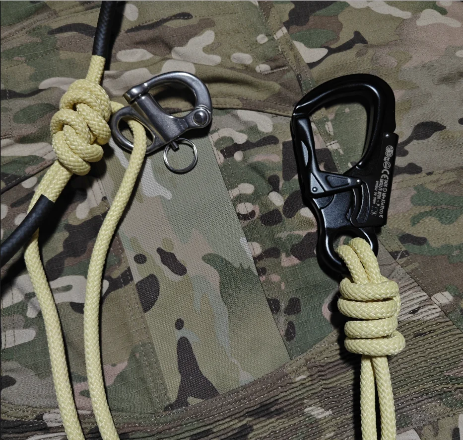 Accesorio de cinturón táctico para exteriores, cuerda de seguridad, bloqueo K automático, hebilla principal, cuerda de aramida, desmontable rápido - imagen 2