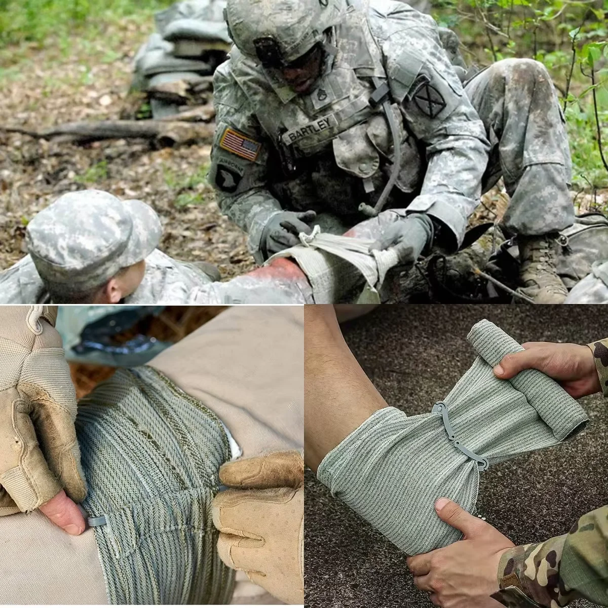 Vendaje hemostático de 4/6 pulgadas: primeros auxilios de emergencia para acampar, hacer senderismo y seguridad al aire libre - imagen 5