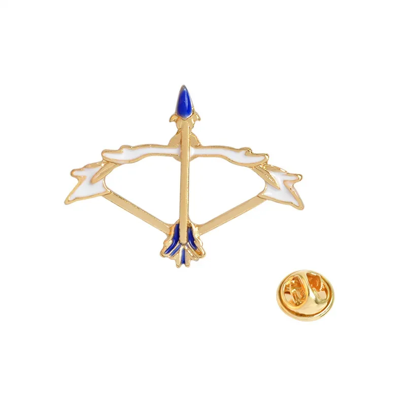 Insignia de tiro con arco de 2 piezas, alfiler de solapa, corbata de lazo y flecha, broche de objetivo, Clip, regalo, recuerdos para entusiastas - imagen 2