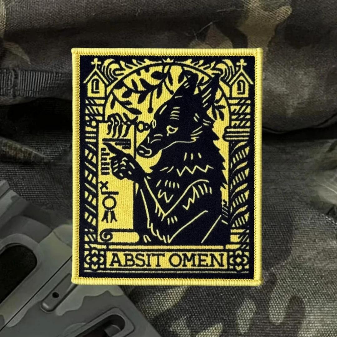 Parche con insignia de moral divertida de lobo, emblema militar, brazalete táctico, parches de gancho y bucle de PVC para ropa, pegatinas para mochila - imagen 4