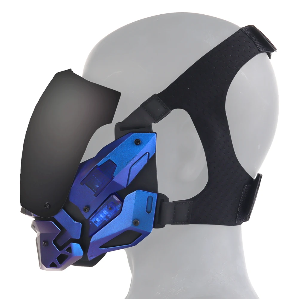 Máscara de noche táctica, accesorio de vídeo para Cosplay, protección al aire libre, estilo Punk Cybermask, cara completa, transpirable, máscara para fiesta de Halloween - imagen 3