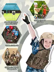 Chaleco táctico infantil con máscara – Set Airsoft completo