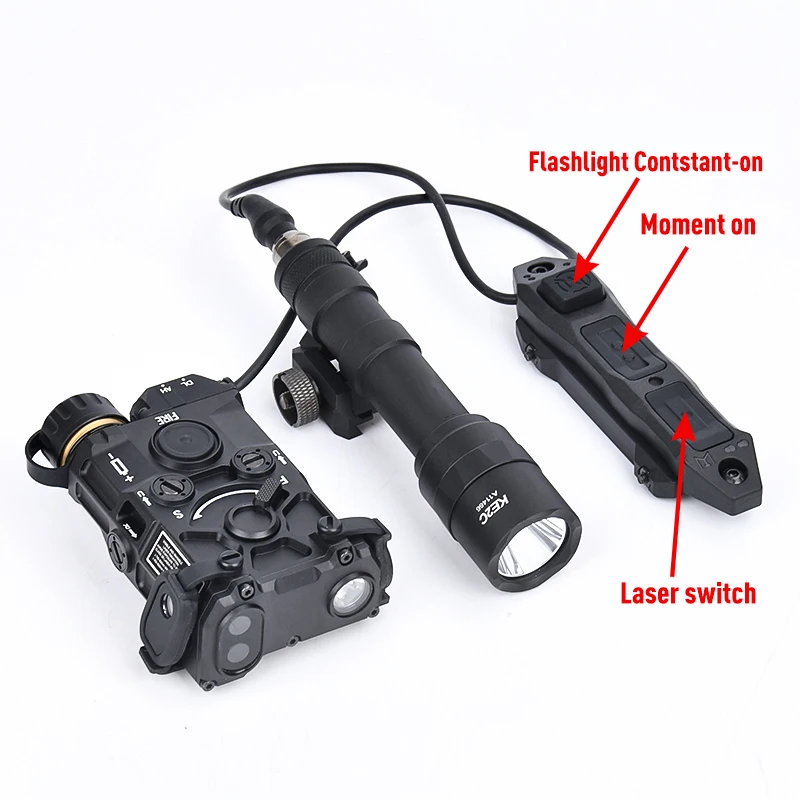 Indicador láser táctico de Metal OGL, linterna LED blanca, luz de explorador de caza, traje de interruptor de Control Dual, rojo, verde, azul, M600/M300 - imagen 3