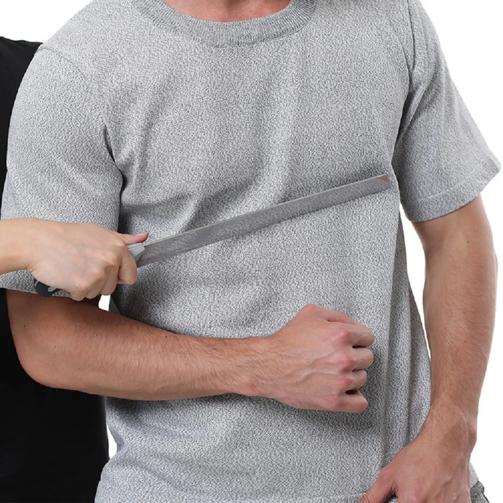 Nivel 5 EN388 Camiseta de protección de trabajo de seguridad resistente a cortes Ropa anticorte a prueba de arañazos para seguridad de construcción de vidrio metálico - imagen 5