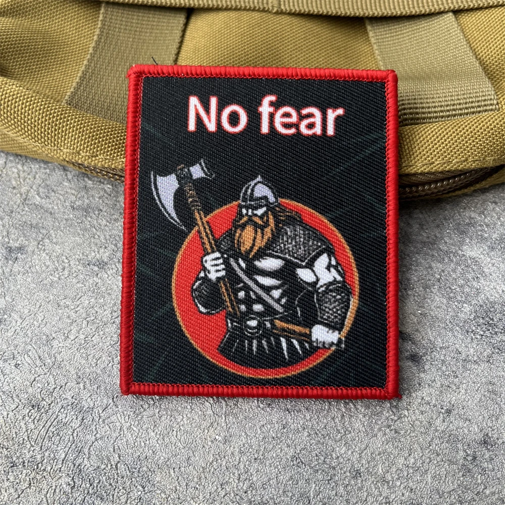 Insignia de moral "No hay miedo", parche táctico, brazalete militar, gancho y bucle, mochila para exteriores, accesorios para sombrero, pegatinas - imagen 4
