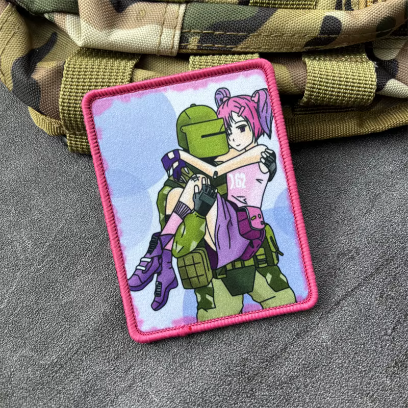 Parche táctico anime moral chica militar con gancho y bucle - imagen 4