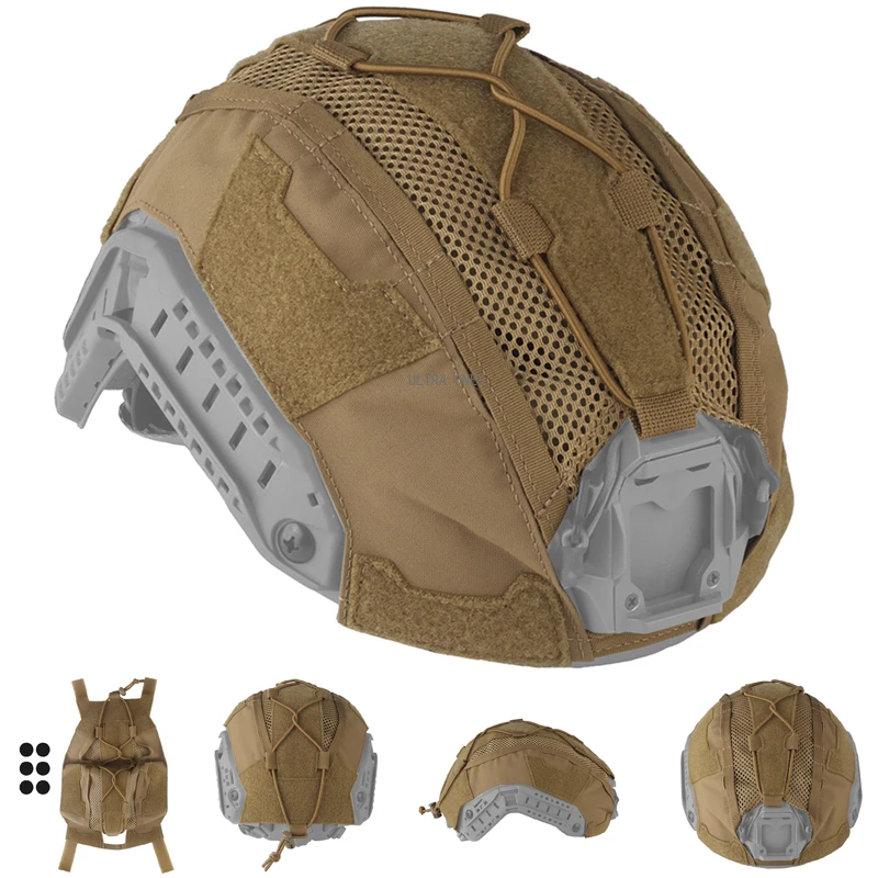 Casco táctico de tela de camuflaje, cubierta ligera para casco, casco de corte súper alto SF rápido, talla M L, equipo para cascos de caza Airsoft - imagen 3