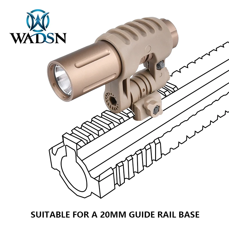 WADSN-luz de arma de mano PLHv2 táctica de Metal, linterna de lucha de caza al aire libre, pistola, linterna portátil, accesorio para casco - imagen 5