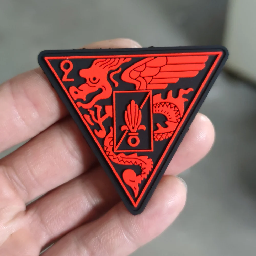 Parche táctico de moral del cuerpo del segundo paraguas, parches de gancho y bucle de PVC, insignia militar, brazalete, pegatinas para mochila