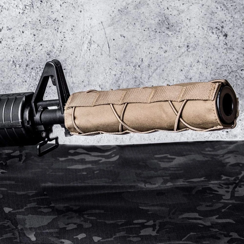 Fundas protectoras para silenciadores tácticos para escalada, caza, tiro, silenciadores, funda protectora para supresor de nailon de 8,66 pulgadas - imagen 2