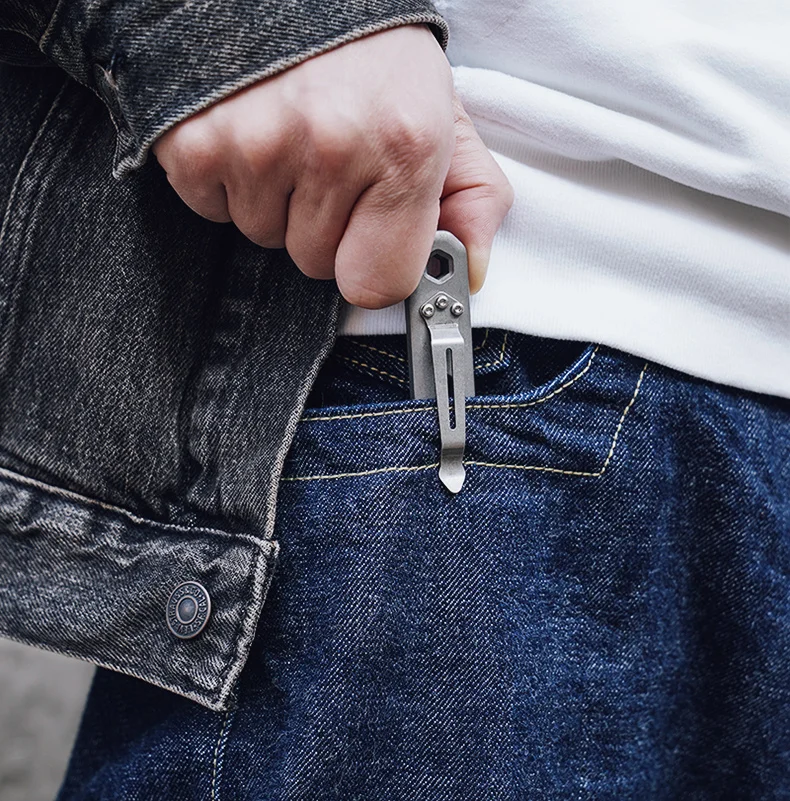 COOYOO-palanca táctica de aleación de titanio KR00, herramienta de autodefensa multifuncional Edc, llave portátil - imagen 2