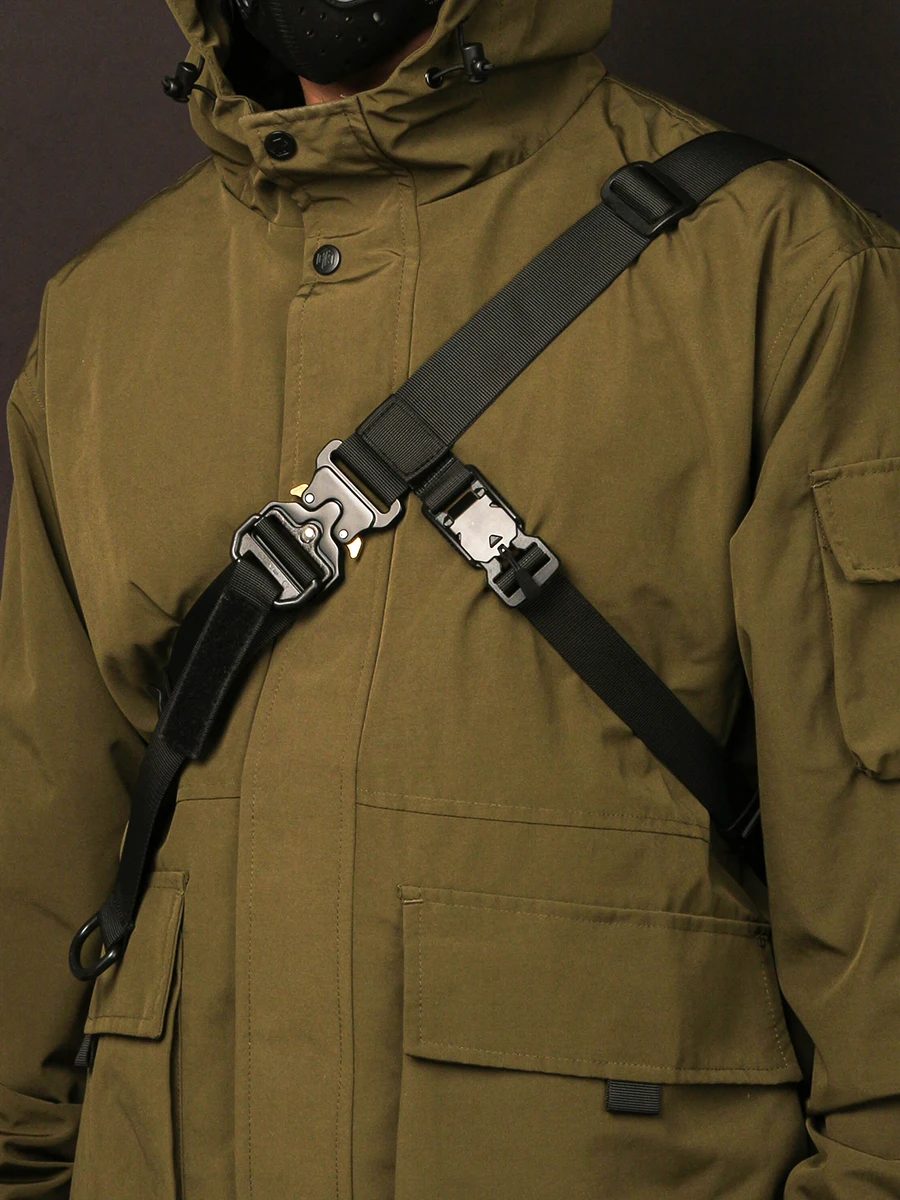 Cinturón auxiliar de tres puntos, correa de respuesta rápida magnética, función desmontable rápida, bolsa de estabilidad táctica para montar al aire libre - imagen 3