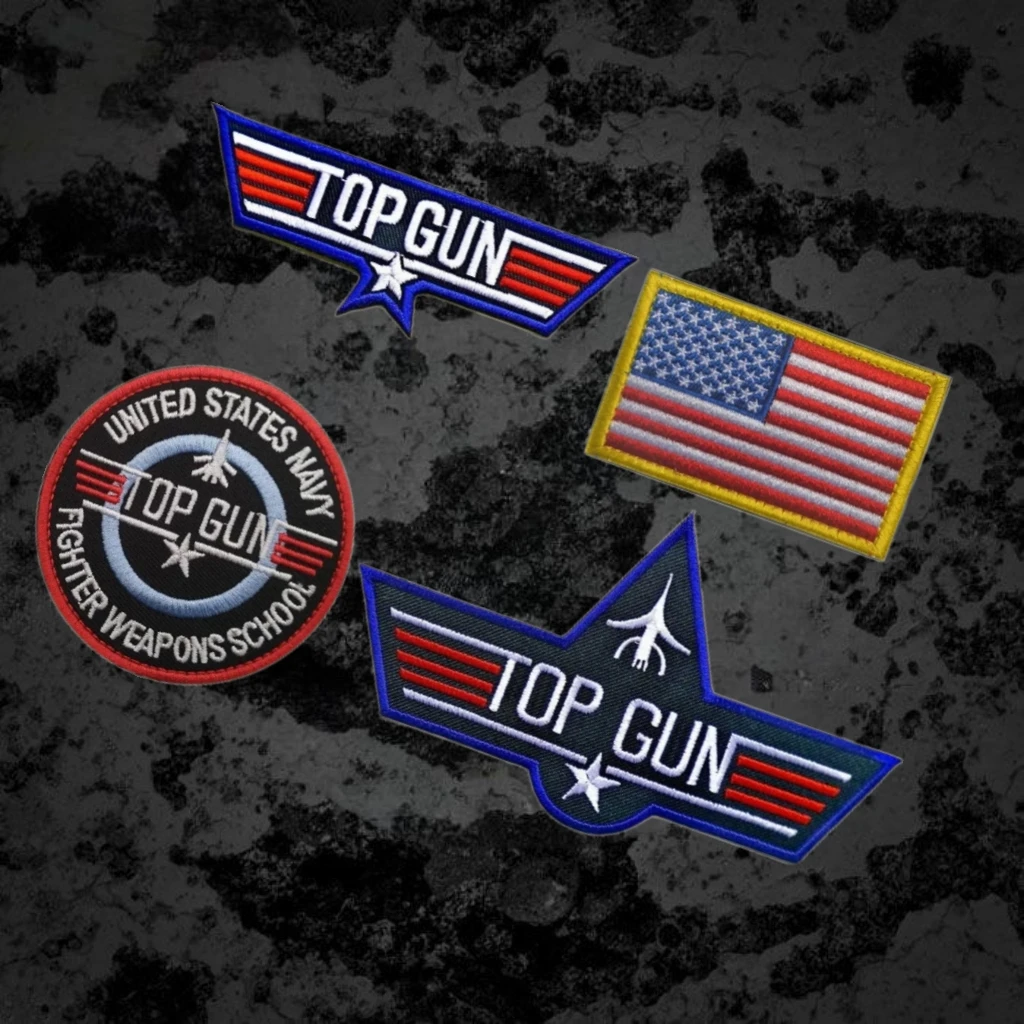 Parche bordado de nubes ambiciosas para planchar, insignia de moral táctica militar, mochila, chaleco, pegatinas, 4 piezas - imagen 3