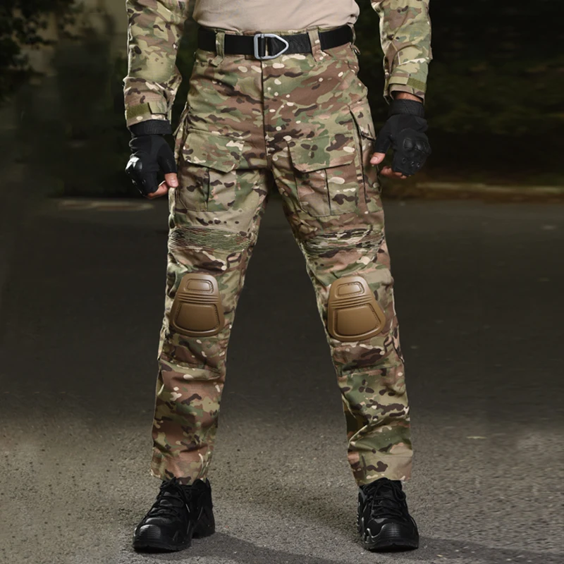 HAN WILD-pantalones de combate G3 con rodilleras, pantalón militar del ejército, caza, Airsoft, táctico, MultiCam, senderismo, Camping, novedad - imagen 3