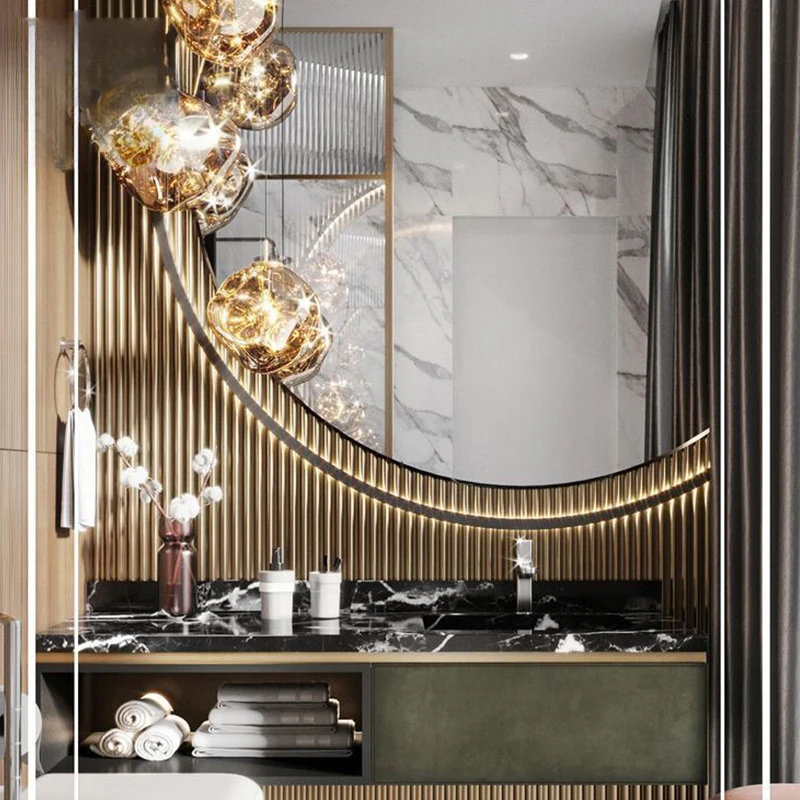 Armario de baño de losa de roca, combinación de lavabo de piscina, colgante de pared de lujo - imagen 2