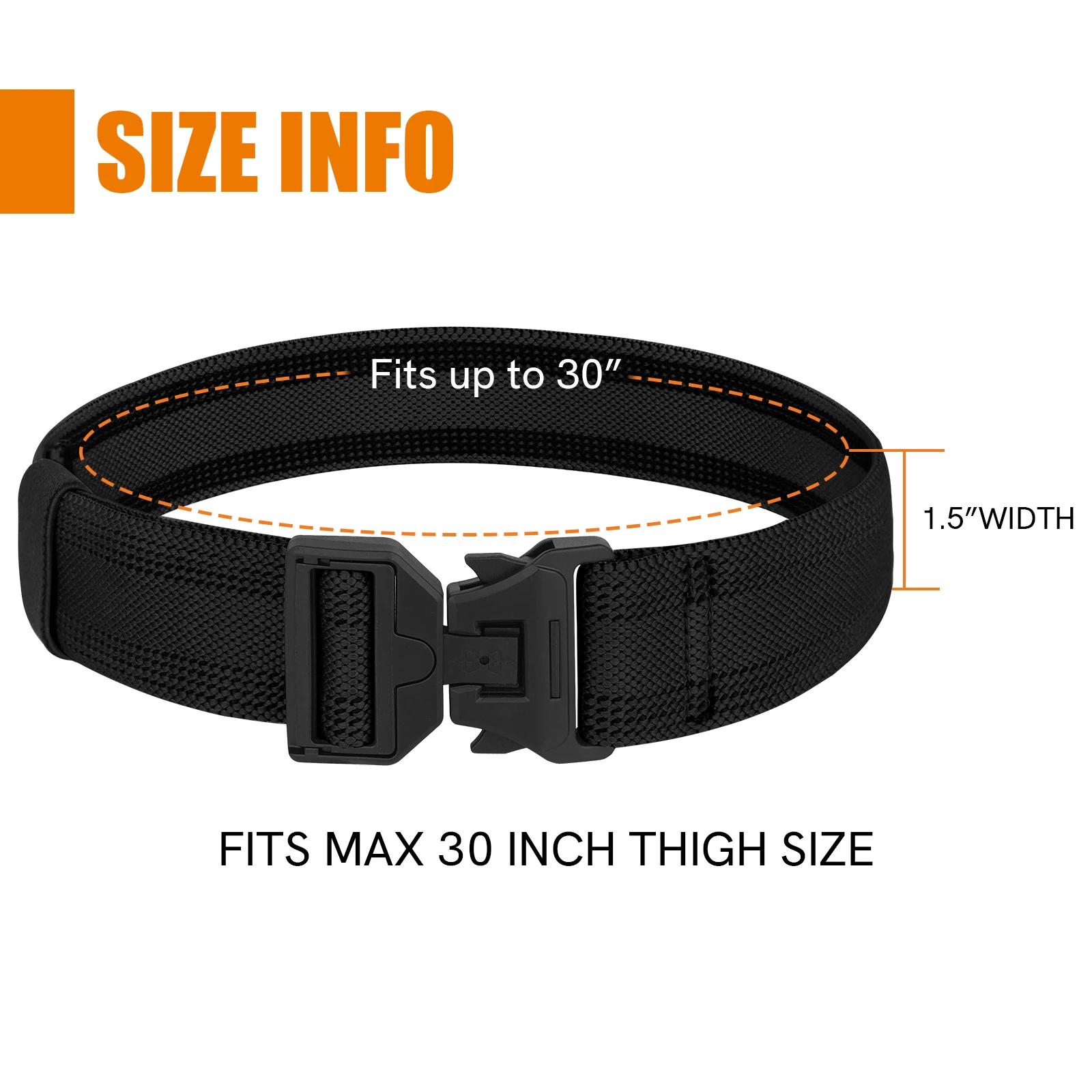 KRYDEX-Correa táctica para pierna de 1,5 ", imán de liberación rápida, correa elástica para muslo, funda para caída de pierna para tiro, equipo de combate de caza - imagen 5