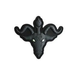 Antiguo Egipto Dios Anubis, Medusa, parche de PVC 3D moral Velcros gancho táctico cierre de bucle insignia bordada para mochila Molle