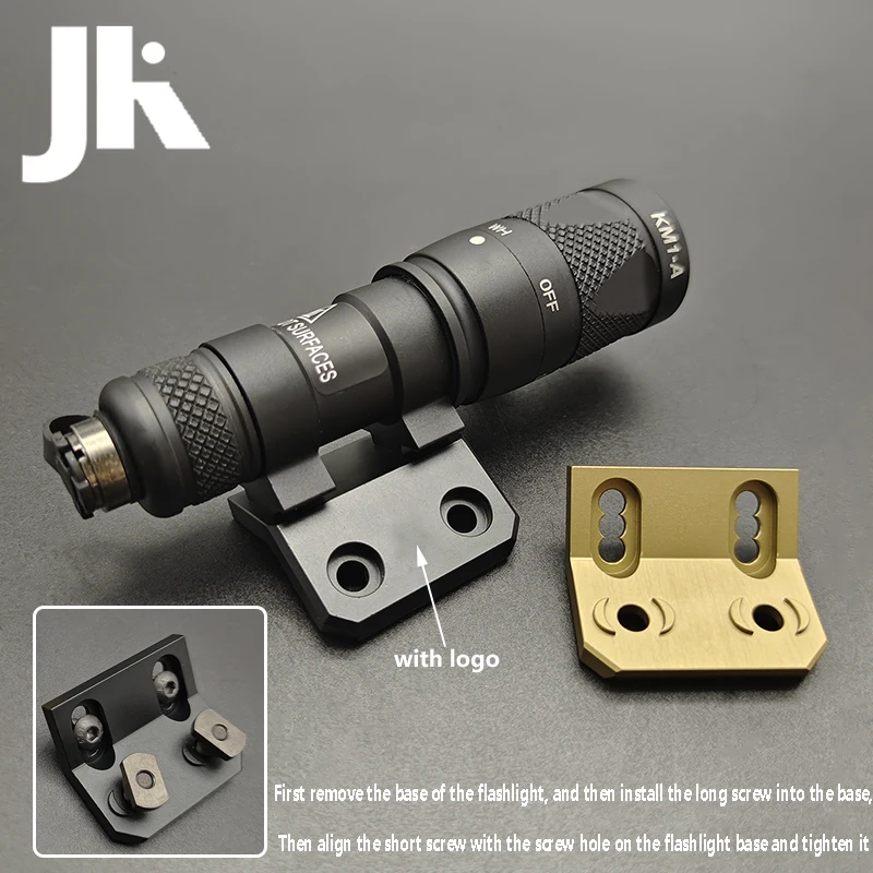 Base de linterna táctica M300 M600, soporte de montaje lateral MLOK, Base de Metal CNC, soporte de luz de explorador Wepaons, accesorios de caza - imagen 3
