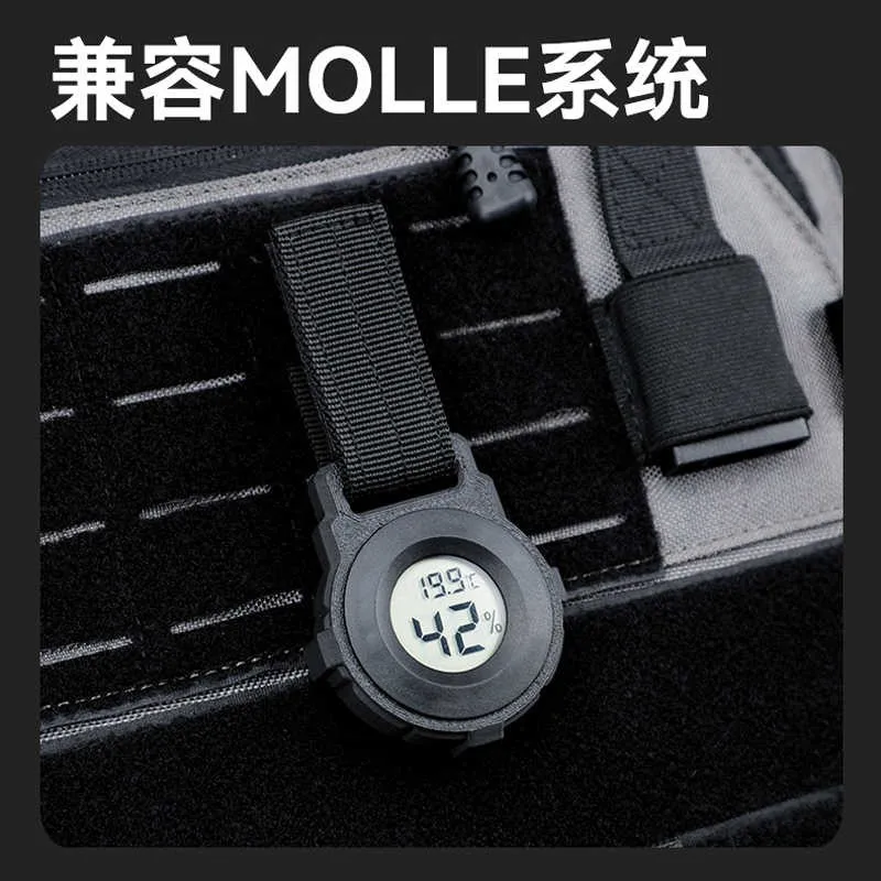 Termohigrómetro portátil con sujeción MOLLE y hebilla táctica - imagen 3