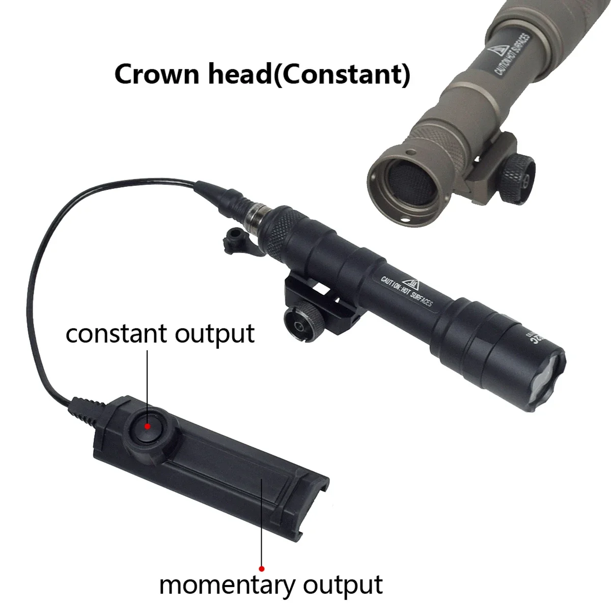 Linterna LED SF M600B de 600LM, serie M600, antorcha exploradora, riel de 20MM, montaje lateral MLOK KEYMOD con tapa de lente M600, luz para arma - imagen 3