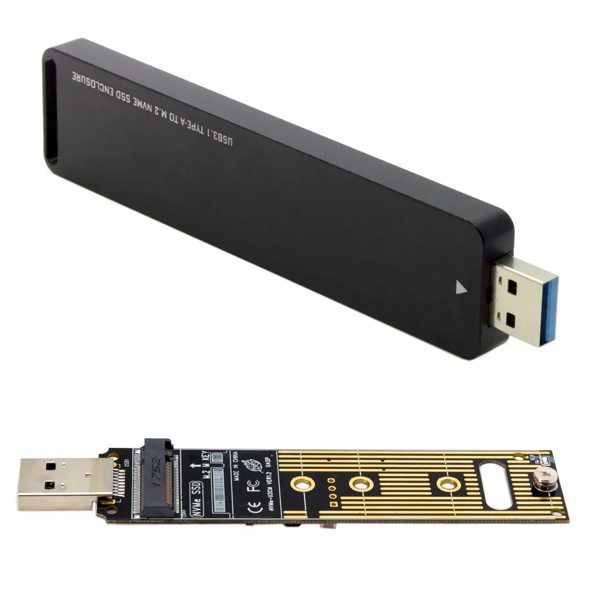CY USB 3,0 a NVME m-key M.2 NGFF SSD adaptador de transportador PCBA externo con caja de disco Flash - imagen 3