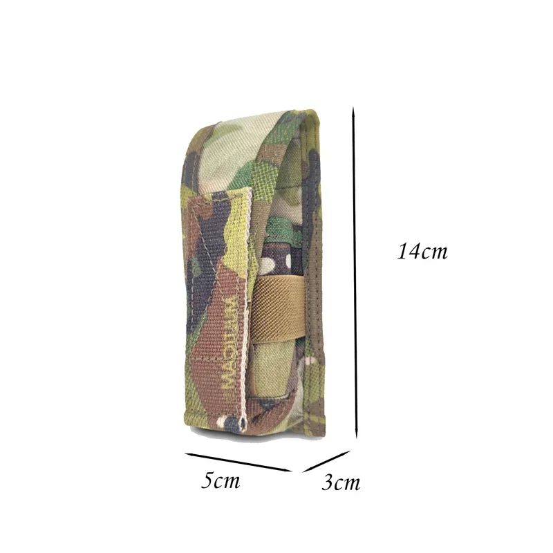 Bolsa para revistas Airsoft de 9mm, bolsa táctica individual Molle Mag para caza al aire libre, herramienta pequeña, soporte para bolsa de cintura, equipo - imagen 2