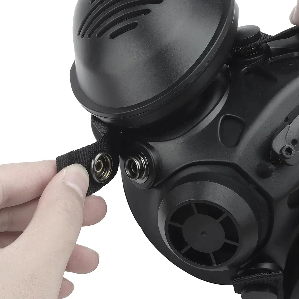 Media máscara de respirador doble táctico no funcional, modelo de respirador, máscara de Gas simulada, media cara para Airsoft CS Cosplay - imagen 2