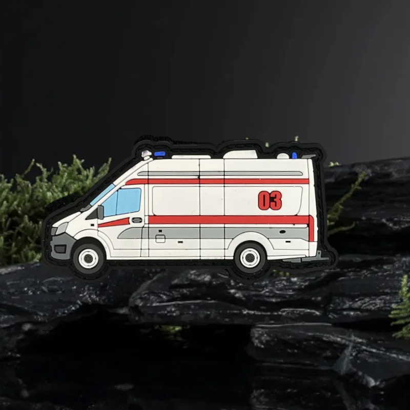 Parche táctico de ambulancia, insignia de moral militar, gancho y bucle de PVC, mochila, ropa, accesorios decorativos, pegatina, brazalete