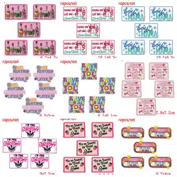 10 unids/lote parche con letras de dibujos animados parches para planchar para ropa parches bordados en ropa mochila sombreros costura apliques Decoración
