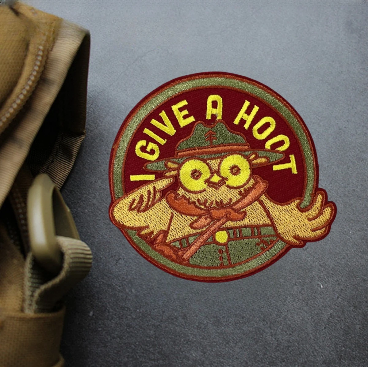 I Give A Hoot pollo bordado parches de gancho y bucle, insignia de moral táctica, mochila, brazalete militar, ropa, pegatinas de mochila - imagen 4