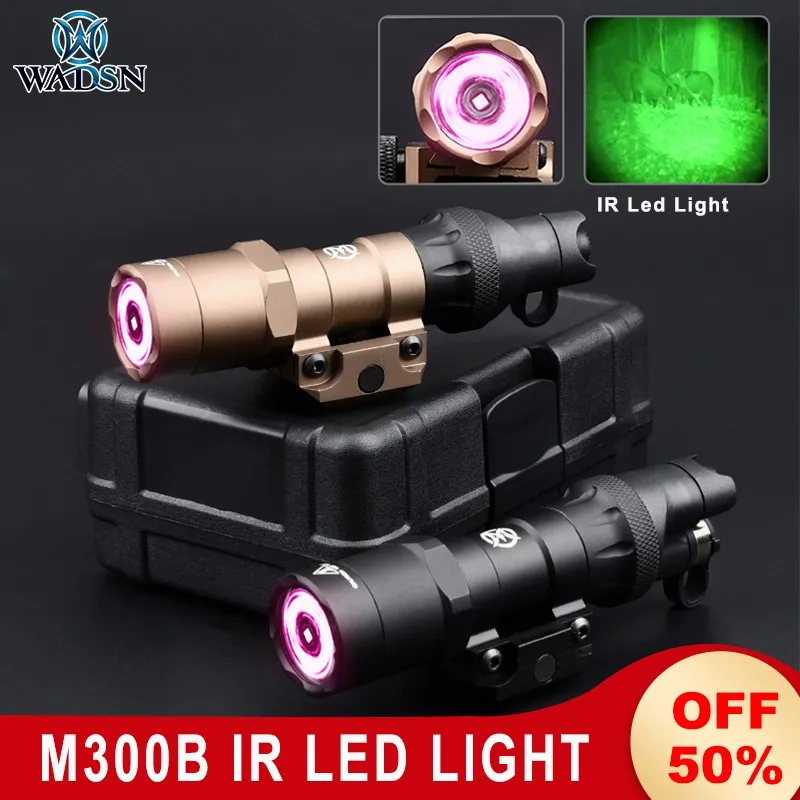 Wadsn Mini linterna táctica M300B, iluminación Led, Arma de caza, luz de exploración momentánea para riel Picatinny - imagen 2